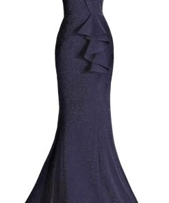 Janique - 2936 Shimmer Off Shoulder V Neck Trumpet Gown 22 Janique - 2936 Shimmer Off Shoulder V Neck Trumpet Gown