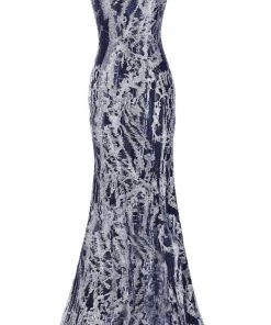 Janique - 62125 Metallic Ombre Trumpet Gown