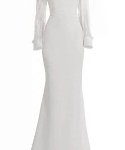 Janique BSH-001 - Long Sleeves Bateau Neck Formal Dress 15 Janique BSH-001 - Long Sleeves Bateau Neck Formal Dress