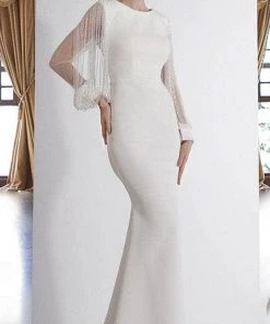 Janique BSH-001 - Long Sleeves Bateau Neck Formal Dress 14 Janique BSH-001 - Long Sleeves Bateau Neck Formal Dress