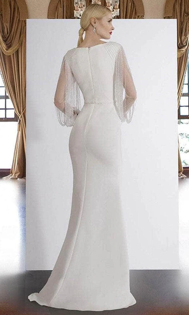 Janique BSH-001 - Long Sleeves Bateau Neck Formal Dress 4 Janique BSH-001 - Long Sleeves Bateau Neck Formal Dress