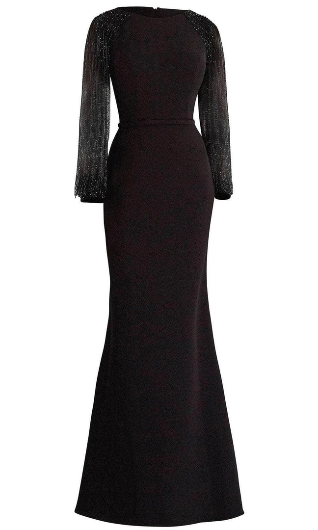 Janique BSH-001 - Long Sleeves Bateau Neck Formal Dress 11 Janique BSH-001 - Long Sleeves Bateau Neck Formal Dress