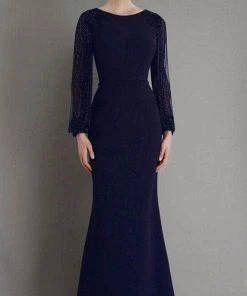 Janique BSH-001 - Long Sleeves Bateau Neck Formal Dress 21 Janique BSH-001 - Long Sleeves Bateau Neck Formal Dress