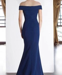 Janique - K6876 Off Shoulder Ruffle Slit Trumpet Gown 8 Janique - K6876 Off Shoulder Ruffle Slit Trumpet Gown