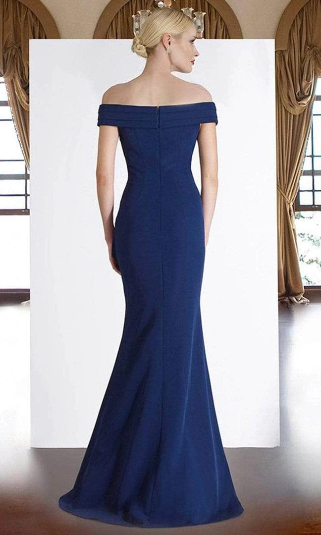 Janique - K6876 Off Shoulder Ruffle Slit Trumpet Gown 5 Janique - K6876 Off Shoulder Ruffle Slit Trumpet Gown