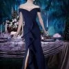Janique - K6876 Off Shoulder Ruffle Slit Trumpet Gown 2 Janique - K6876 Off Shoulder Ruffle Slit Trumpet Gown