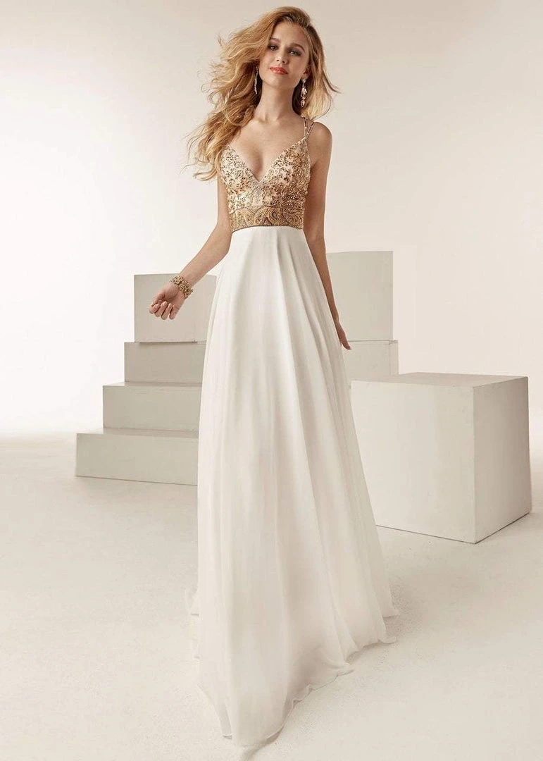 Jasz Couture - 6221 Paisley Embellished Bodice Chiffon A-Line Gown 3 Jasz Couture - 6221 Paisley Embellished Bodice Chiffon A-Line Gown