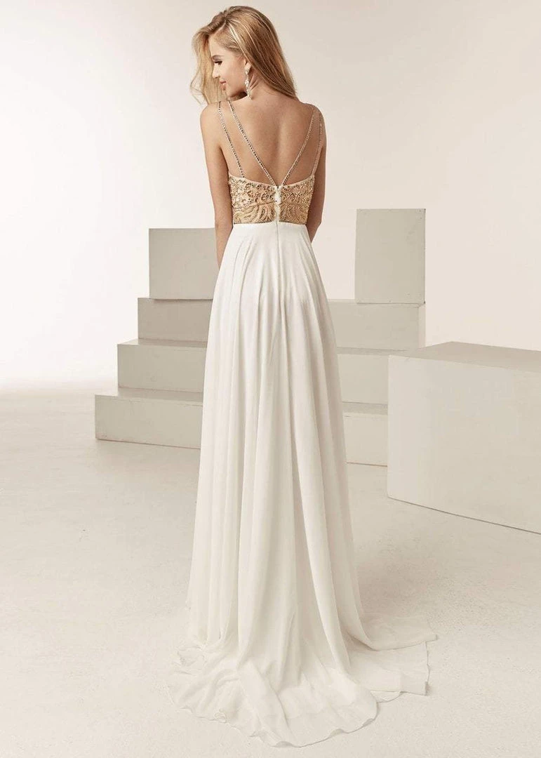 Jasz Couture - 6221 Paisley Embellished Bodice Chiffon A-Line Gown 4 Jasz Couture - 6221 Paisley Embellished Bodice Chiffon A-Line Gown