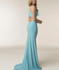 Jasz Couture - 6291 Fitted Halter Gown With Slit 5 Jasz Couture - 6291 Fitted Halter Gown With Slit