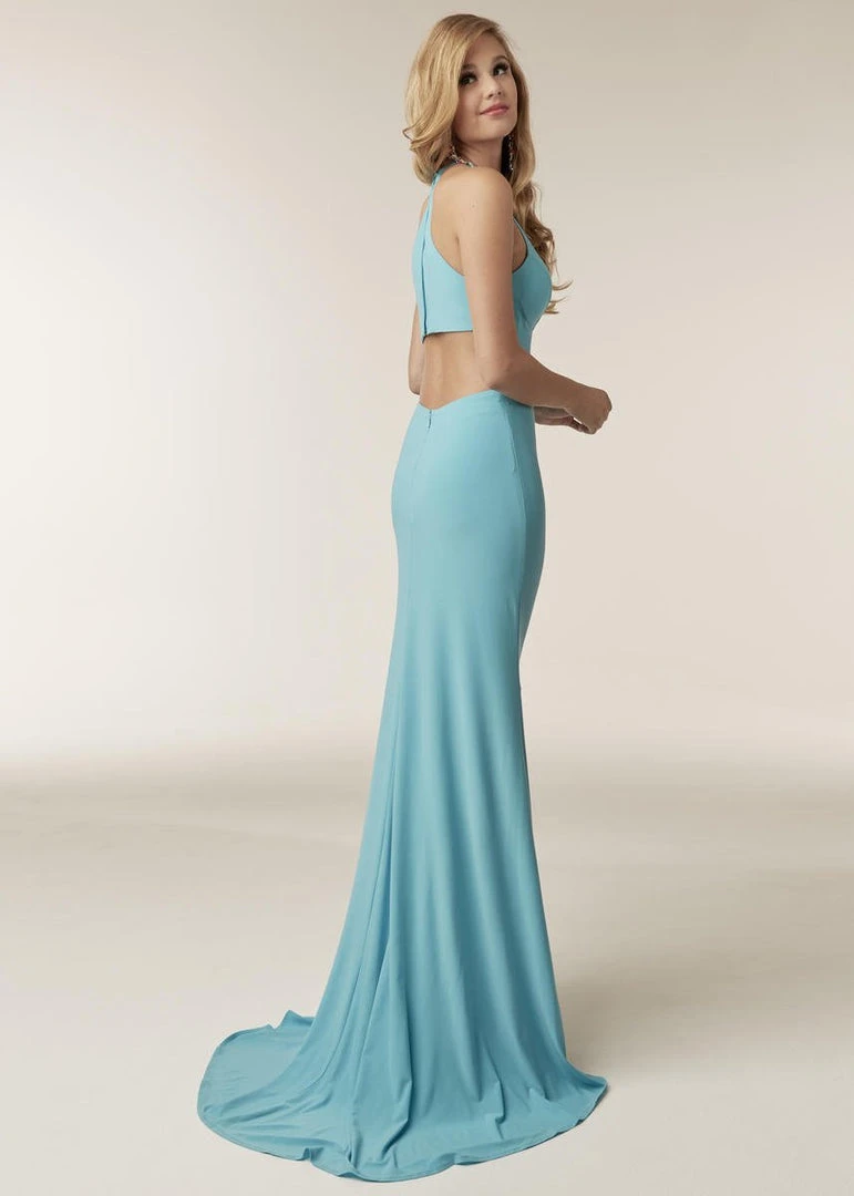 Jasz Couture - 6291 Fitted Halter Gown With Slit 4 Jasz Couture - 6291 Fitted Halter Gown With Slit