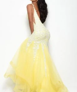 Jasz Couture - 7069 Beaded Lace Trumpet Evening Dress 5 Jasz Couture - 7069 Beaded Lace Trumpet Evening Dress