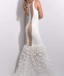 Jasz Couture - 7202 Plunging Neck Floral Applique Mermaid Gown 6 Jasz Couture - 7202 Plunging Neck Floral Applique Mermaid Gown