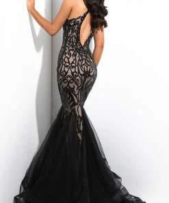 Jasz Couture - 7304 Sleeveless Embroidered Ruffled Trumpet Dress 5 Jasz Couture - 7304 Sleeveless Embroidered Ruffled Trumpet Dress