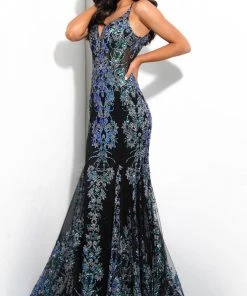 Jasz Couture - 7317 Sparkly Sweetheart Neckline Sheath Dress