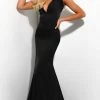 Jasz Couture - 7320 Sexy Deep V-Neckline With Open Back Dress