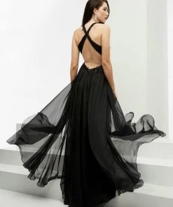 Jasz Couture - Beaded Halter Long Gown 5925 8 Jasz Couture - Beaded Halter Long Gown 5925