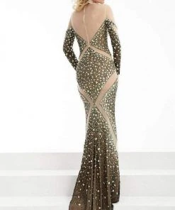 Jasz Couture - Rhinestone-accented Sheath Dress 5906