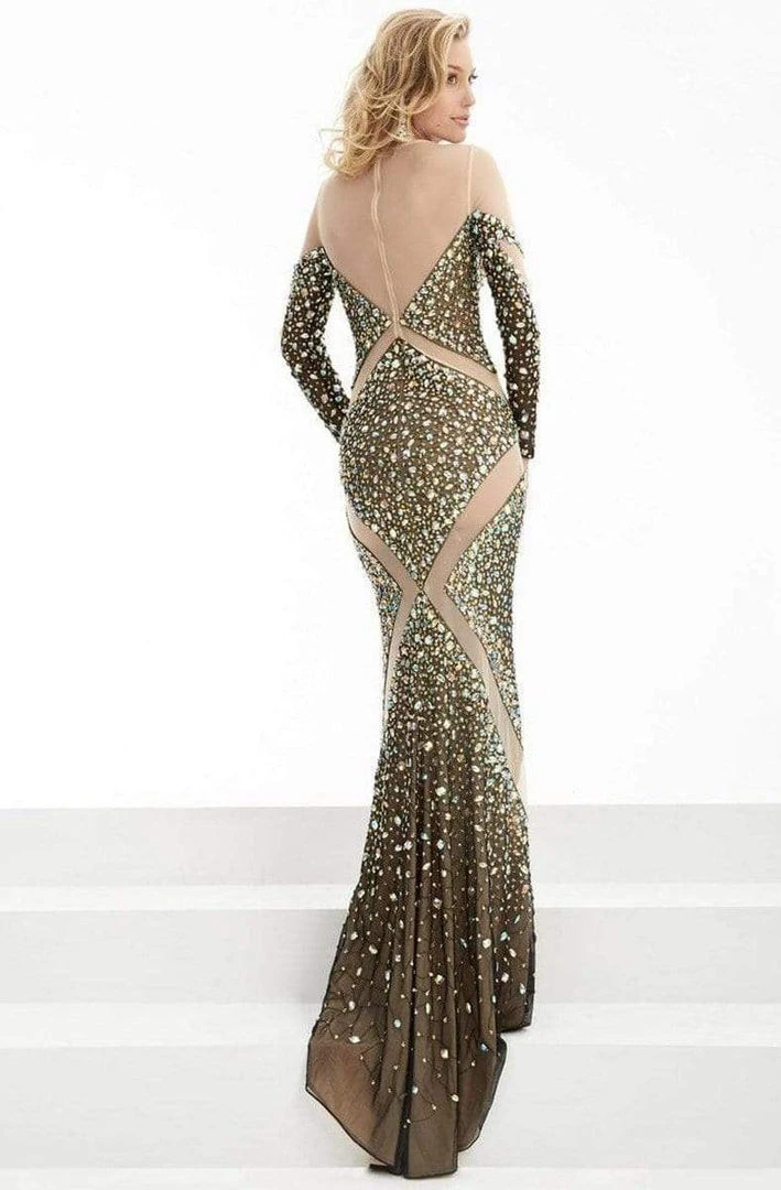 Jasz Couture - Rhinestone-accented Sheath Dress 5906 4 Jasz Couture - Rhinestone-accented Sheath Dress 5906