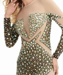 Jasz Couture - Rhinestone-accented Sheath Dress 5906 8 Jasz Couture - Rhinestone-accented Sheath Dress 5906