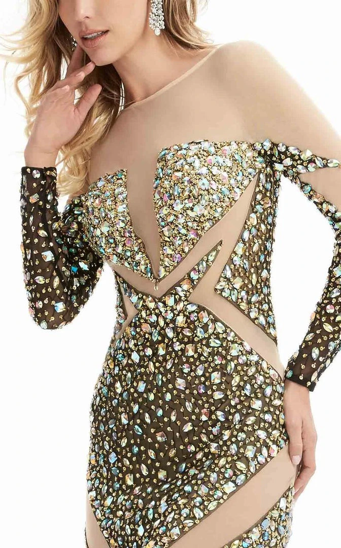 Jasz Couture - Rhinestone-accented Sheath Dress 5906 5 Jasz Couture - Rhinestone-accented Sheath Dress 5906