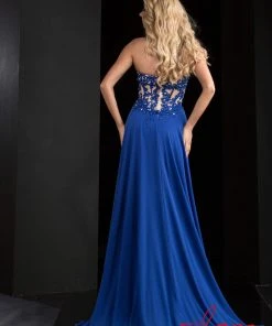 Jasz Couture - Strapless Lace Applique Gown 5813 7 Jasz Couture - Strapless Lace Applique Gown 5813