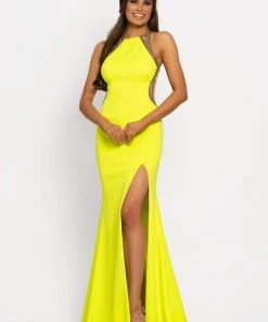 Johnathan Kayne - 2023 Jewel Studded Illusion Paneled High Slit Gown