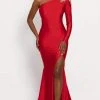 Johnathan Kayne - 2224 Jeweled One Shoulder High Slit Evening Gown