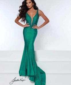 Johnathan Kayne - 2305 V-Neck Trumpet Evening Dress