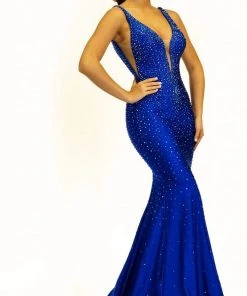 Johnathan Kayne - 2305 V-Neck Trumpet Evening Dress