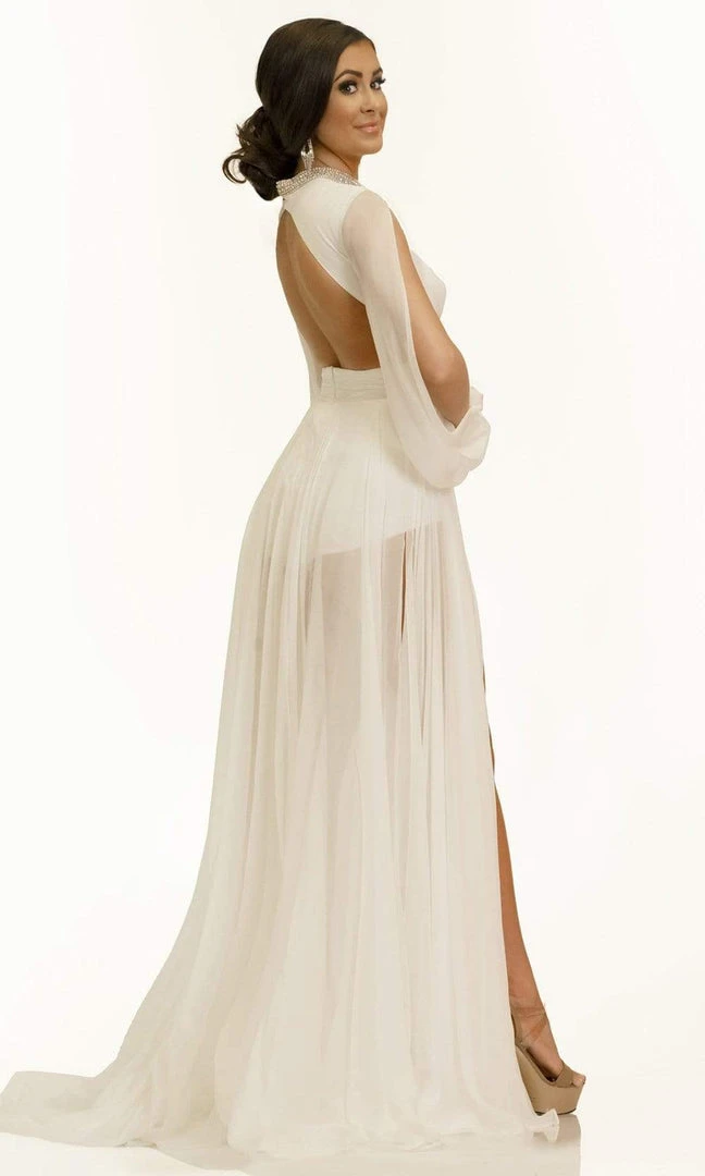 Johnathan Kayne - 2307 High Neck Romper/A-Line Dress 4 Johnathan Kayne - 2307 High Neck Romper/A-Line Dress