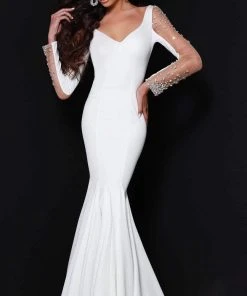 Johnathan Kayne - 2441 Sheer Long Sleeve Gown 7 Johnathan Kayne - 2441 Sheer Long Sleeve Gown