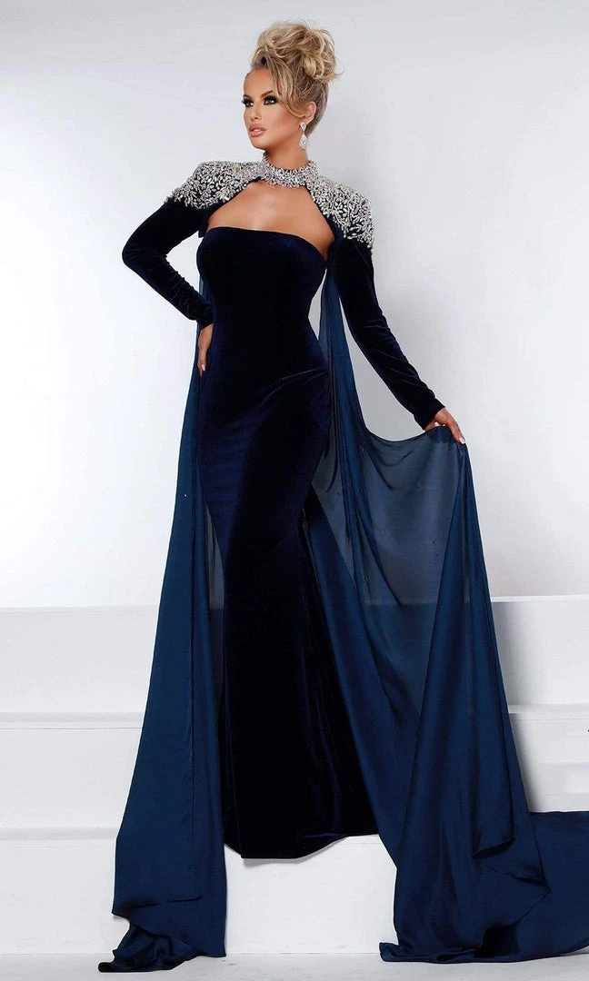 Johnathan Kayne - 2453 Straight Across Mermaid Long Sleeve Gown 5 Johnathan Kayne - 2453 Straight Across Mermaid Long Sleeve Gown