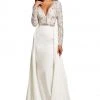 Johnathan Kayne - 8013 Embellished Lace Velvet Gown