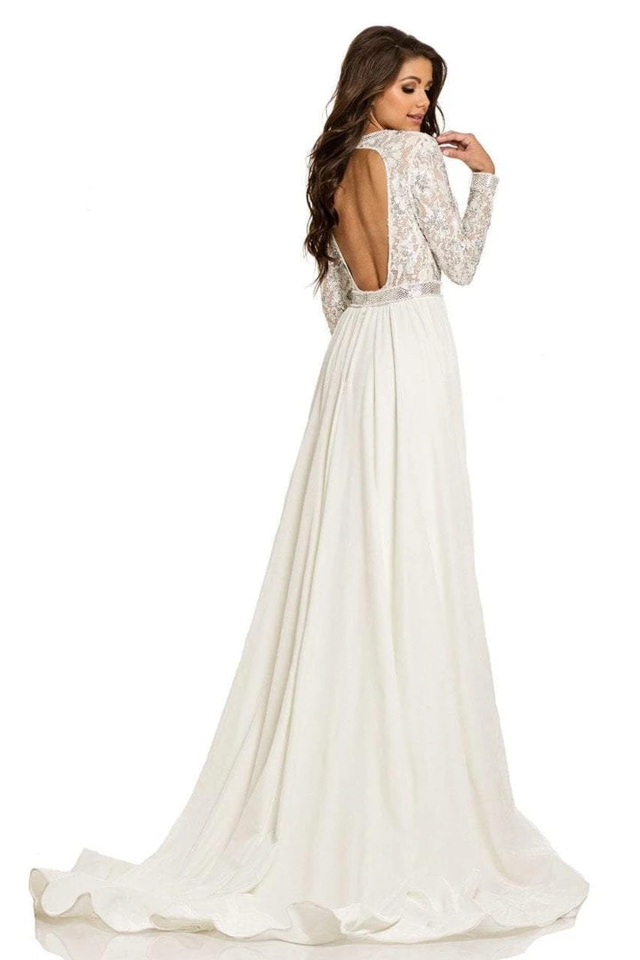 Johnathan Kayne - 8013 Embellished Lace Velvet Gown 8 Johnathan Kayne - 8013 Embellished Lace Velvet Gown