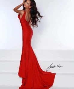 Johnathan Kayne - 9213 Crystal Studded Empire Waist Fitted Mermaid Gown