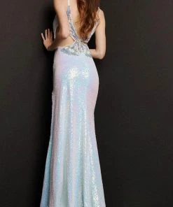 Jovani 000176 - Jewel Cutout Back Prom Gown
