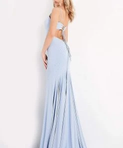 Jovani - 00625 Embellished Deep V-neck Trumpet Dress 12 Jovani - 00625 Embellished Deep V-neck Trumpet Dress