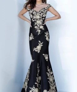 Jovani - 00635 Sweetheart Embroidered Trumpet Dress