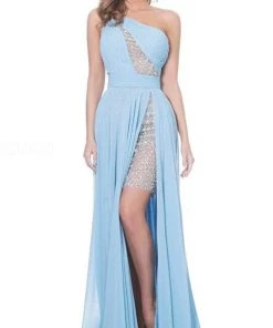 Jovani 02114 - Asymmetric Long Dress