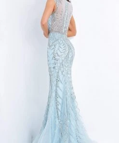 Jovani - 02336 Embellished Scoop Neck Trumpet Dress 6 Jovani - 02336 Embellished Scoop Neck Trumpet Dress