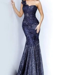 Jovani - 02445 Sweetheart Lace Applique Trumpet Dress 8 Jovani - 02445 Sweetheart Lace Applique Trumpet Dress