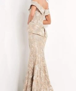 Jovani - 02762 Off Shoulder Corset Bodice Peplum Gown 6 Jovani - 02762 Off Shoulder Corset Bodice Peplum Gown