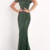 Jovani - 03124 Beaded Cold Shoulder Sheath Gown 2 Jovani - 03124 Beaded Cold Shoulder Sheath Gown