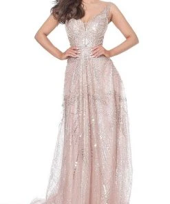 Jovani - 03203 Crystalline Embellished A-Line Gown