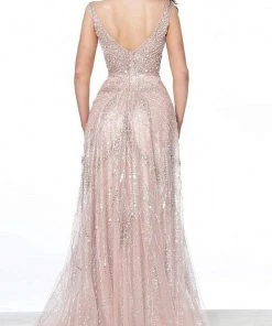 Jovani - 03203 Crystalline Embellished A-Line Gown