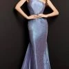 Jovani 03326 - Asymmetric Neck Metallic Mermaid Evening Gown 1 Jovani 03326 - Asymmetric Neck Metallic Mermaid Evening Gown