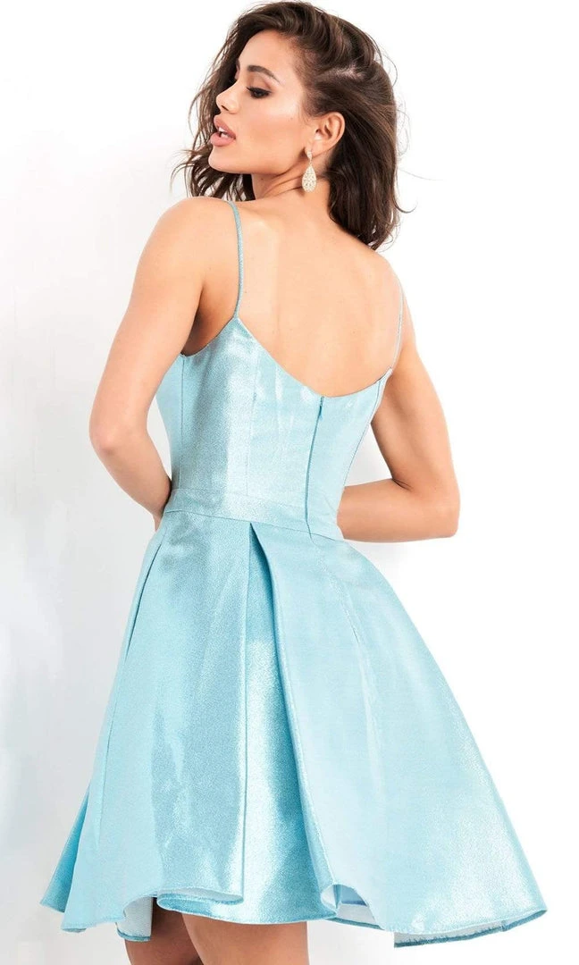 Jovani - 03480 Bow Accented Pleated A-line Dress 4 Jovani - 03480 Bow Accented Pleated A-line Dress