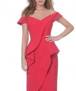 Jovani - 04426 Off Shoulder Asymmetric Ruffle Accent Cocktail Dress 5 Jovani - 04426 Off Shoulder Asymmetric Ruffle Accent Cocktail Dress
