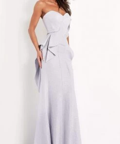 Jovani - 04430 Strapless Sweetheart Sheath Dress With Train