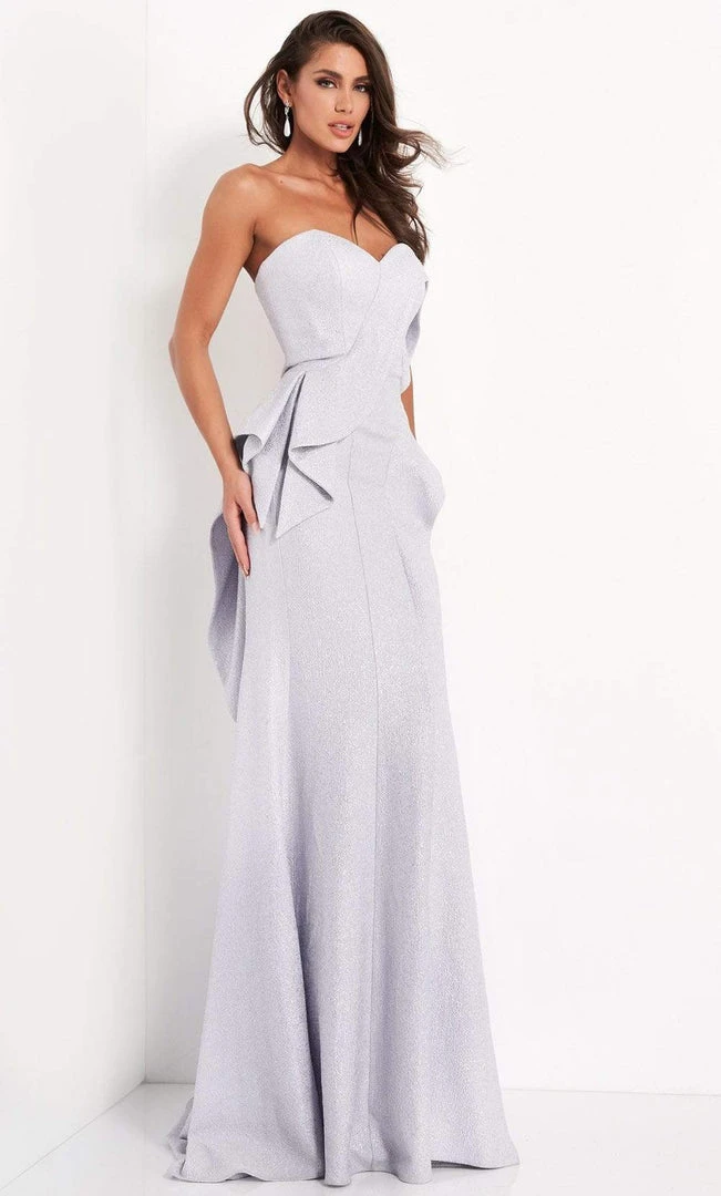 Jovani - 04430 Strapless Sweetheart Sheath Dress With Train 3 Jovani - 04430 Strapless Sweetheart Sheath Dress With Train